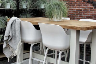 Hartman bartafel Yasmani wit inclusief 4 Sophie barkrukken