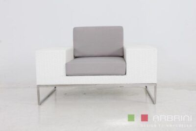 Loungeset Lineo fauteuil wicker wit