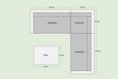 kussen-hoezenset voor loungeset Arbrini 2.30 x 2.30